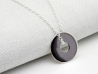 Collier cible argent sur chaîne