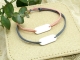 Bracelets Duo pour couple en argent sur cordon