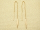 Boucles d'oreilles longues sur chaîne en plaqué or